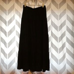 Black Tiered Maxi Skirt